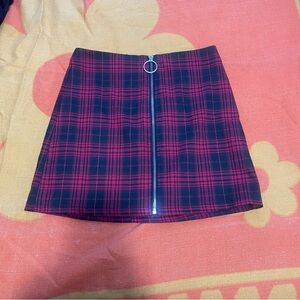 Plaid Red and Black Women's Skirt